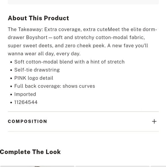 PINK Victoria's Secret Cotton Dorm Boyshort Panty Shorts SMALL BLUE - Picture 5 of 10